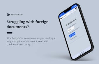 一个移民可以使用WhatLetter来轻松地用自己的母语进行交流。