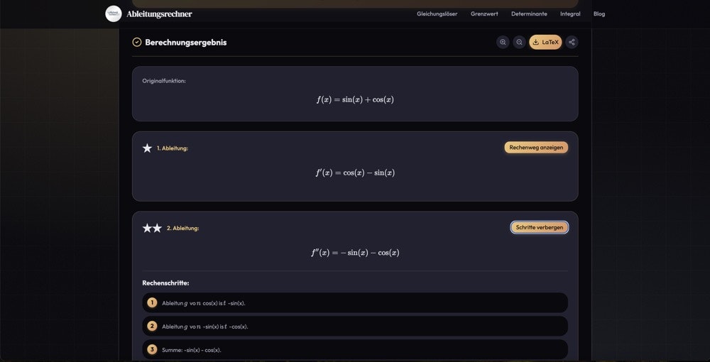 Ableitungsrechner gallery image