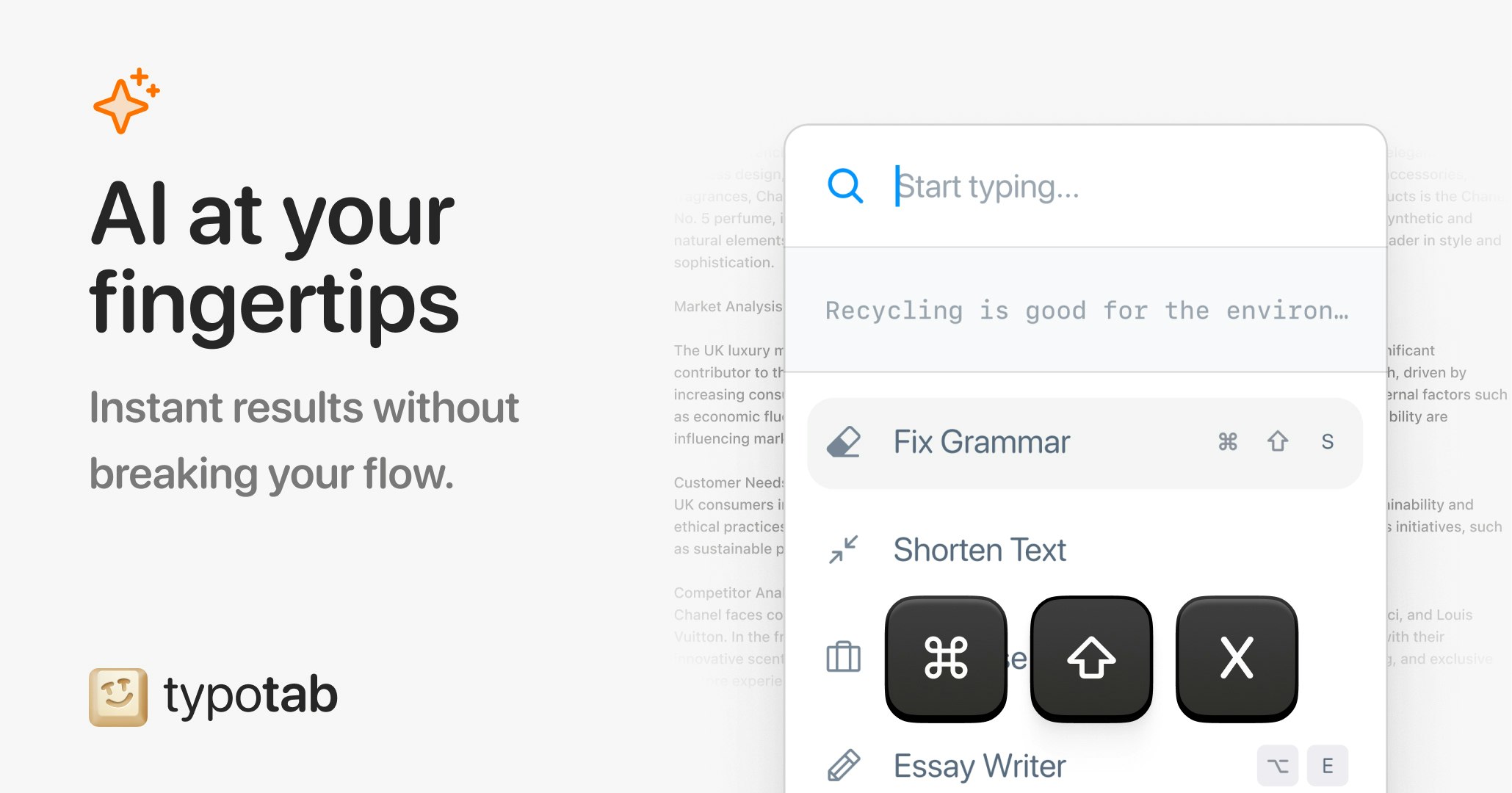 startuptile TypoTab -Refine your writing in seconds on macOS