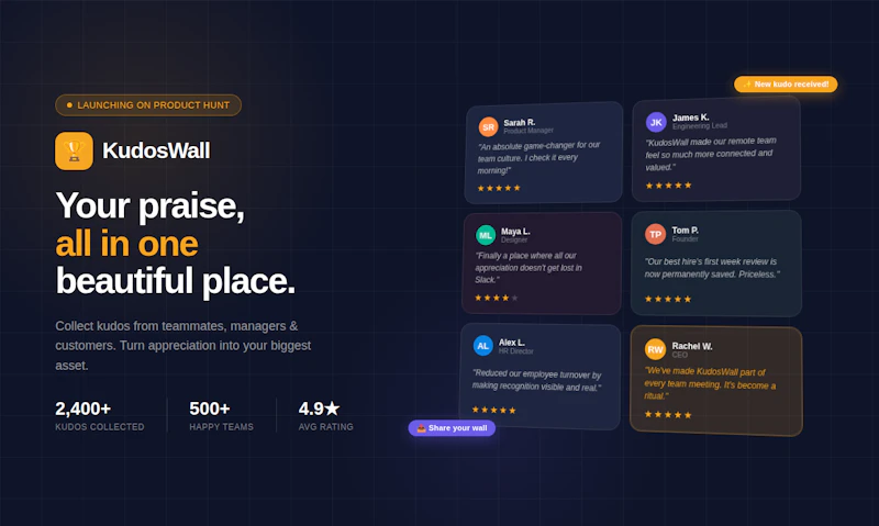 KudosWall screenshot 1