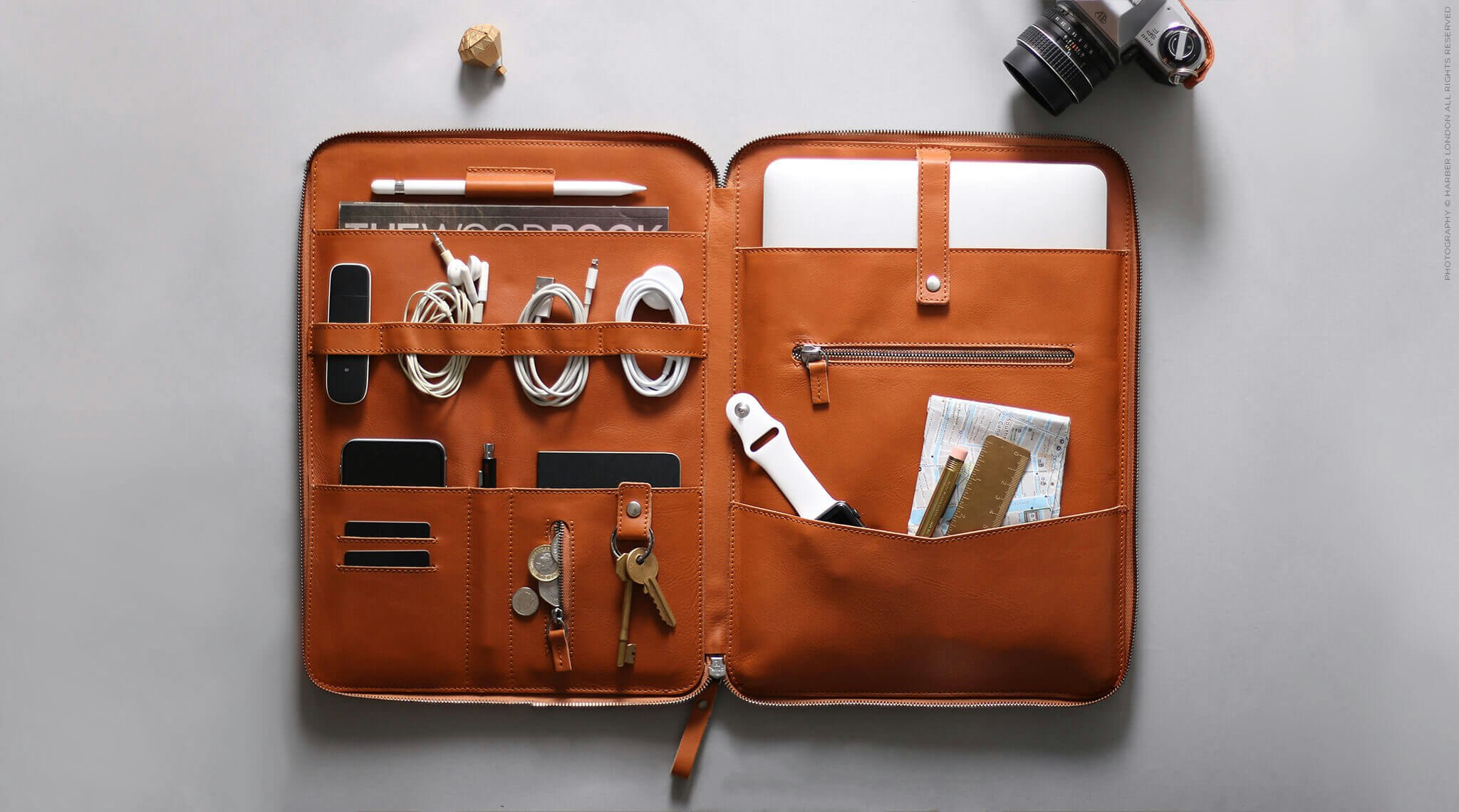 Leather nomad organiser