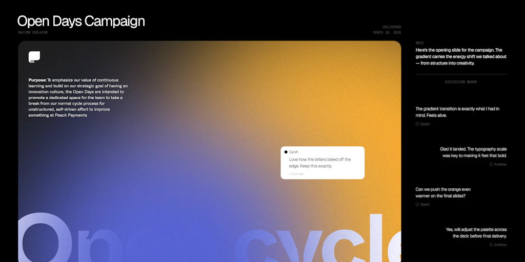 Iris: Send work beautifully, pinned feedback, see what they viewed | Product Hunt