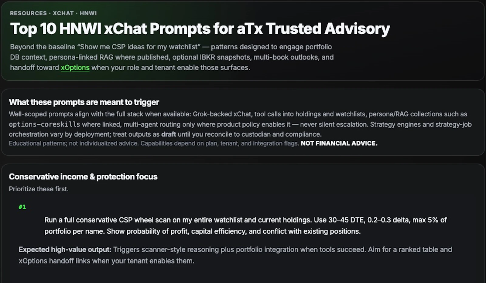 xFinance – xAI Options OS for HNWI screenshot 6