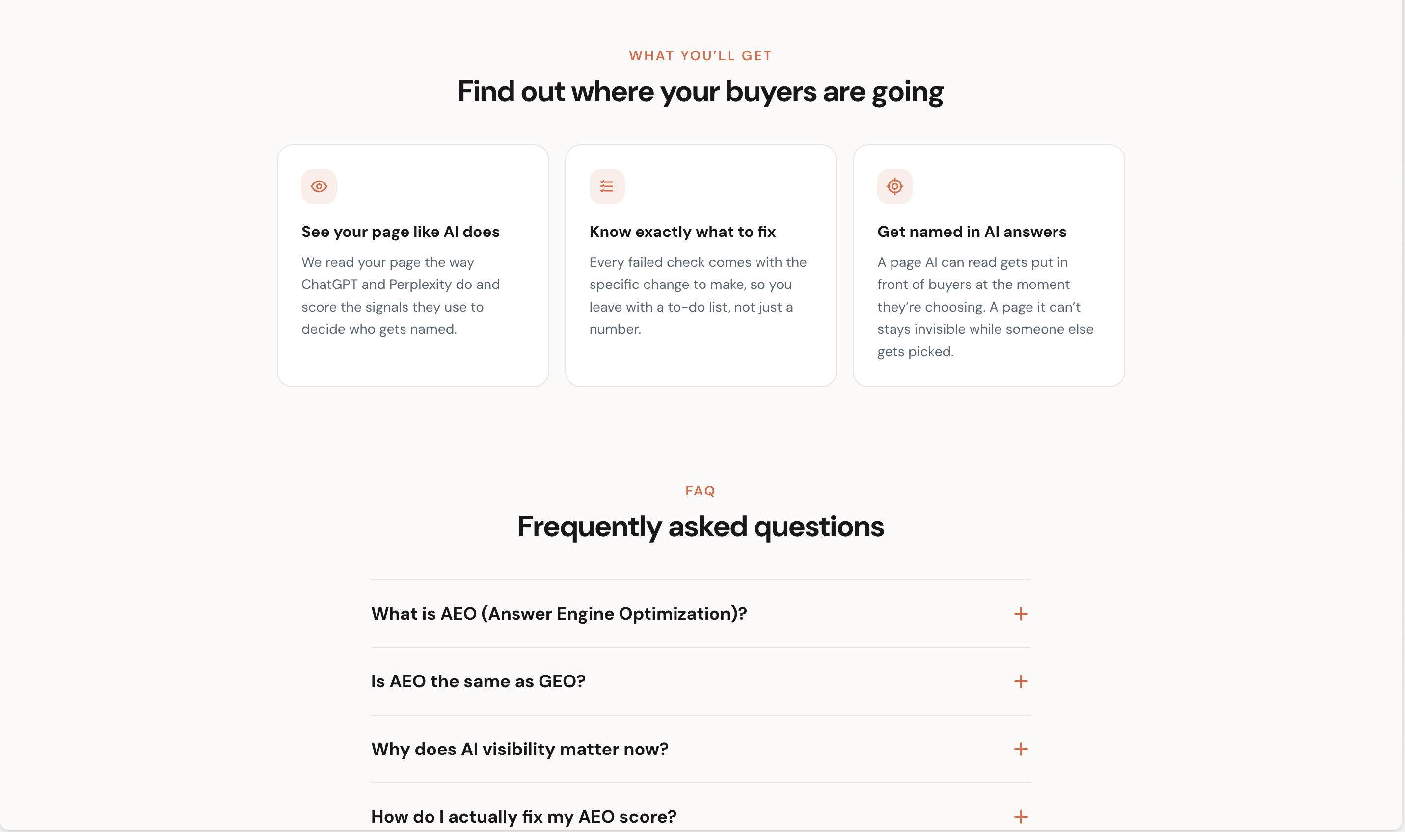 Free AEO Checker: Does AI recommend you? gallery image