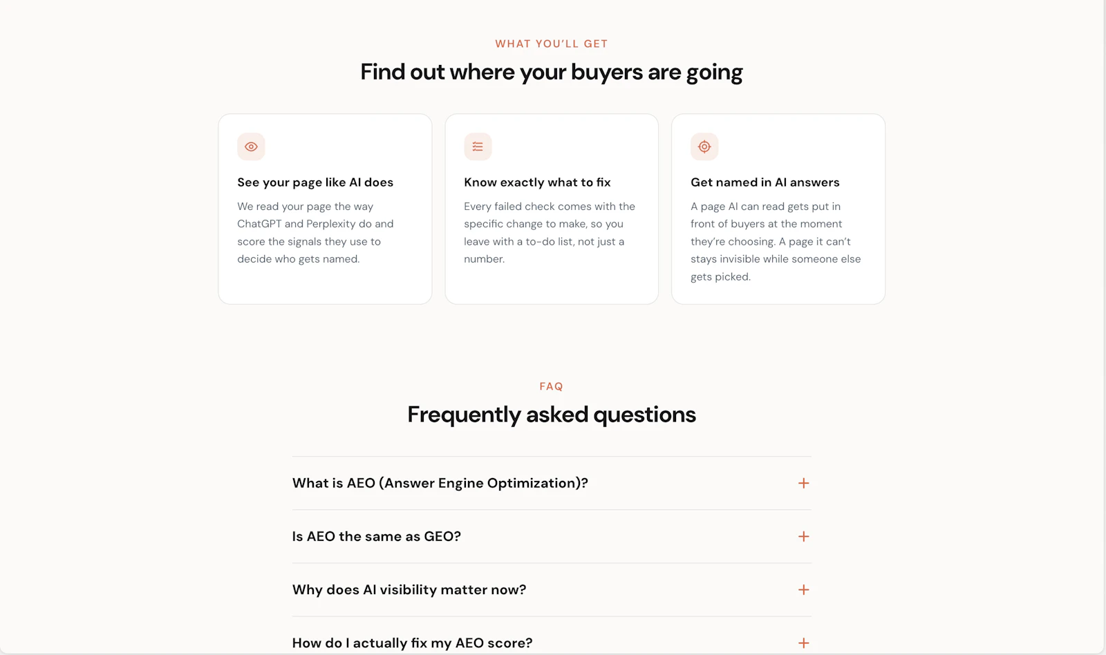 Free AEO Checker: Does AI recommend you? screenshot 4