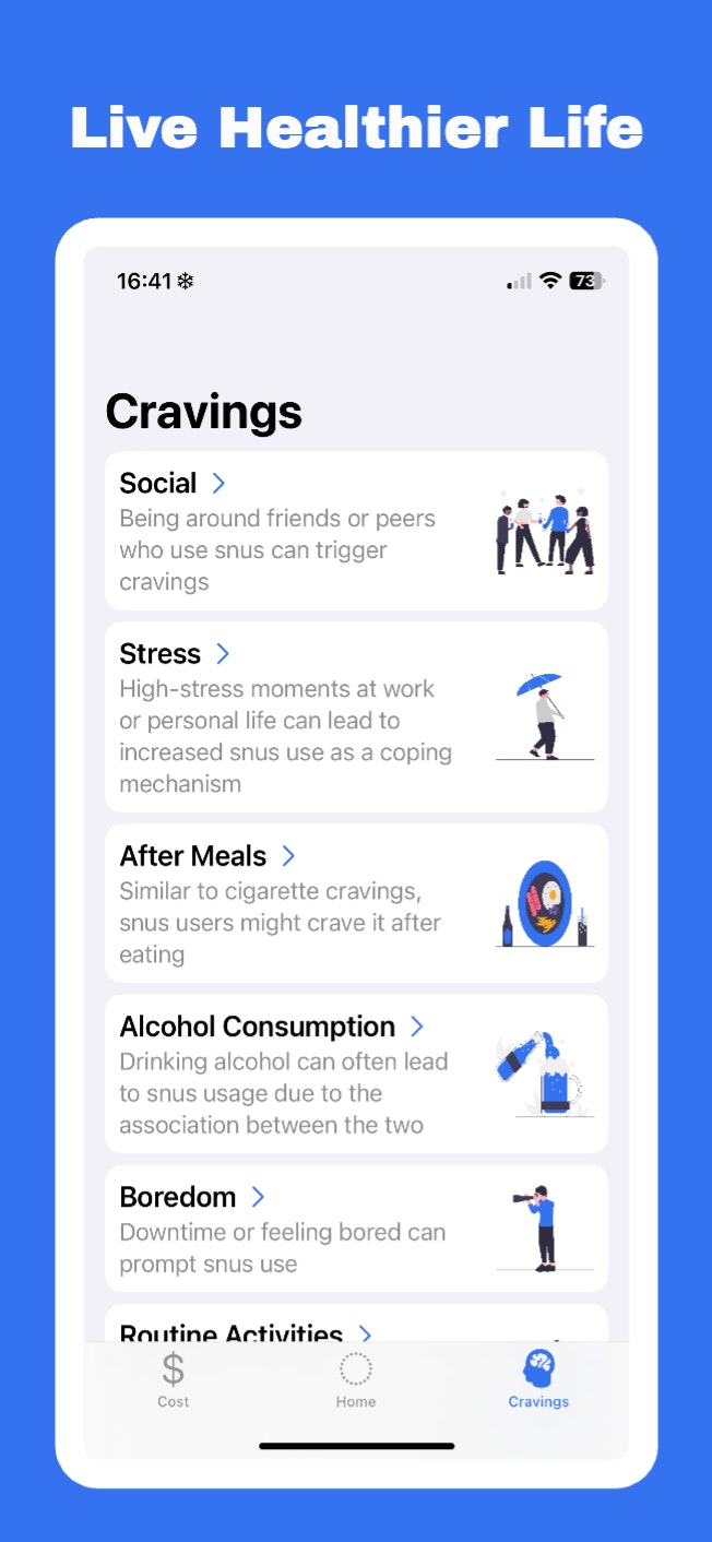 Quit Snus Addiction - Mobile App gallery image