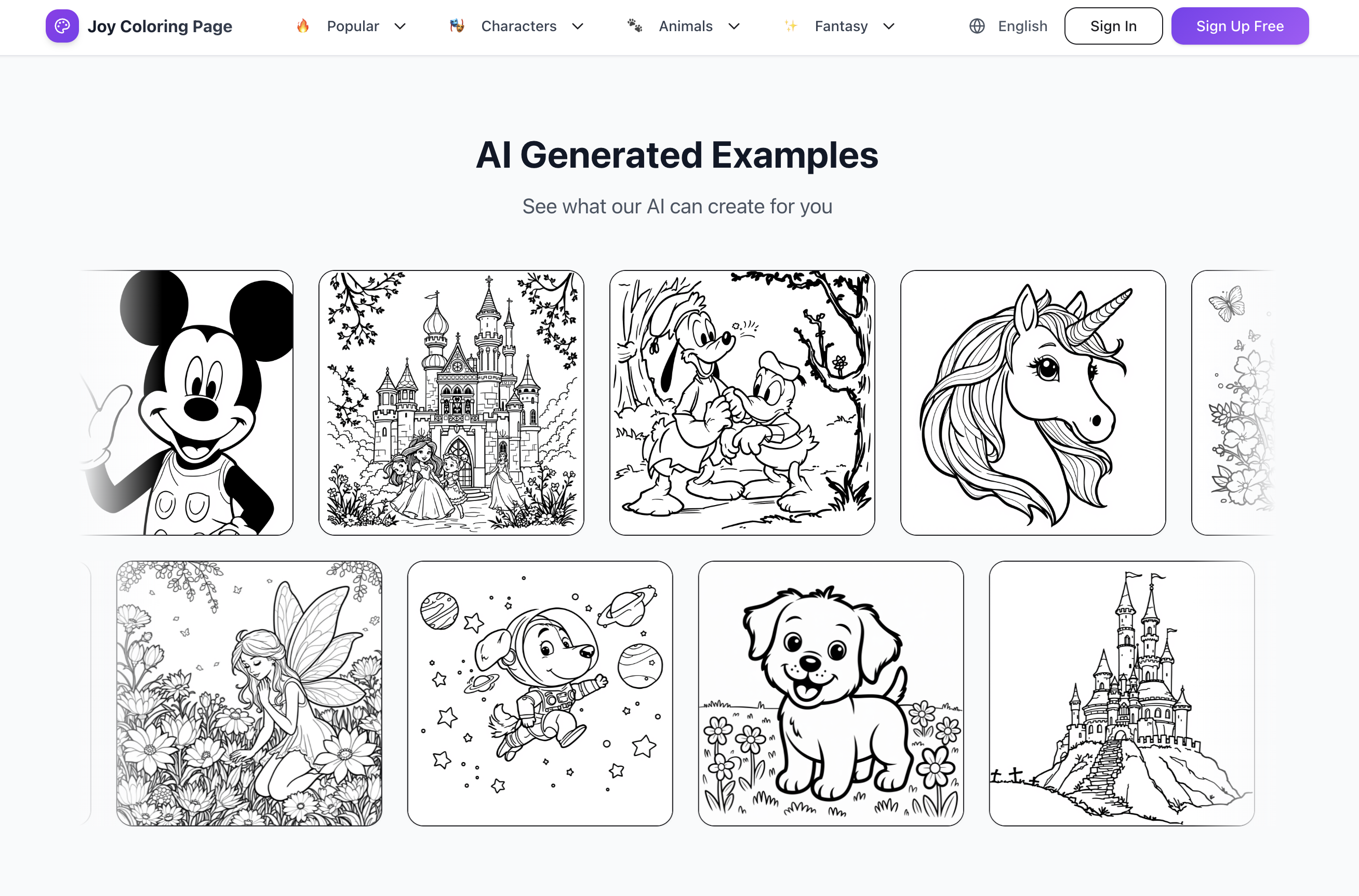 Pagina da colorare di gioia - Crea bellissime pagine da colorare immediatamente con AI Magic media 2