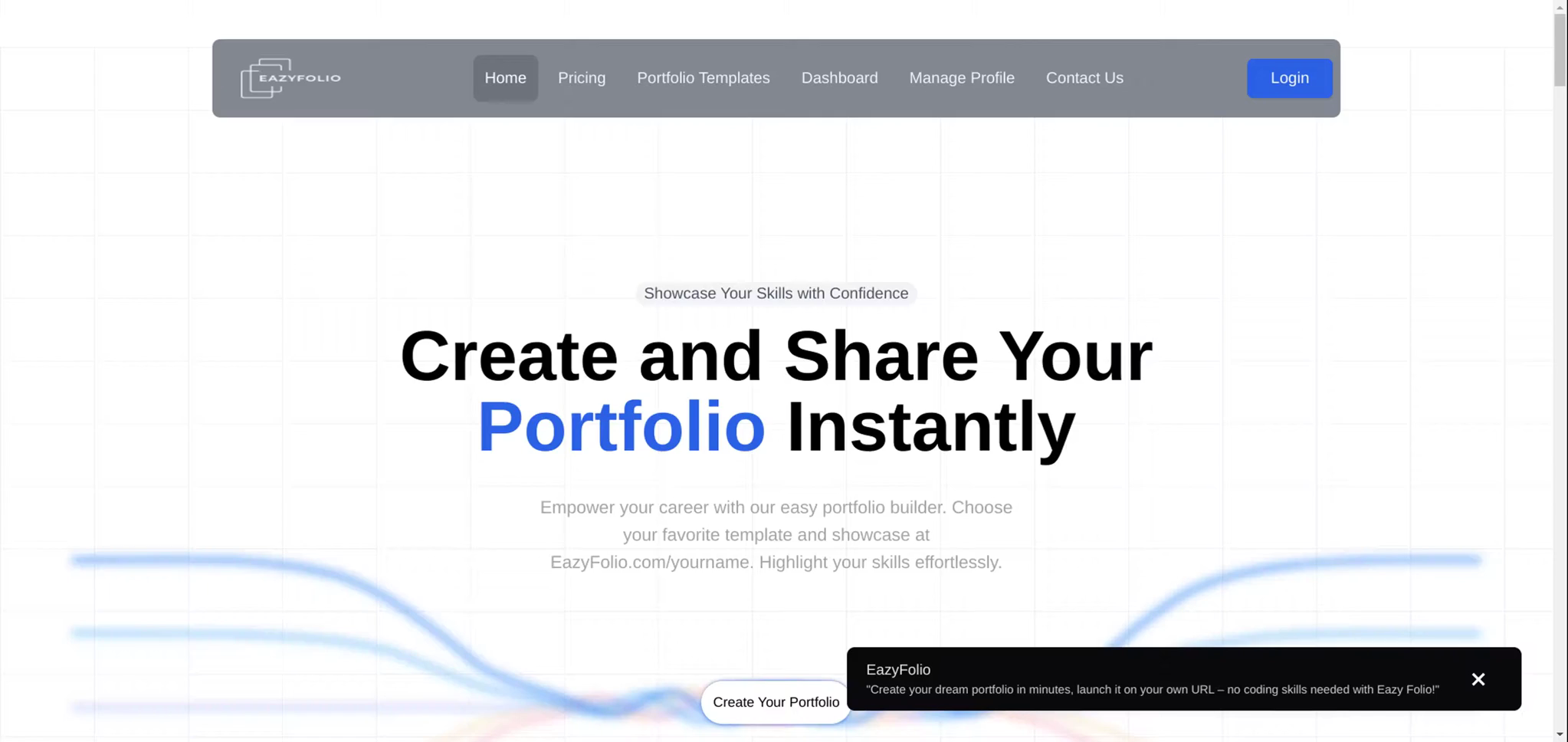 startuptile Eazy Folio-Build your portfolio in 5 minutes