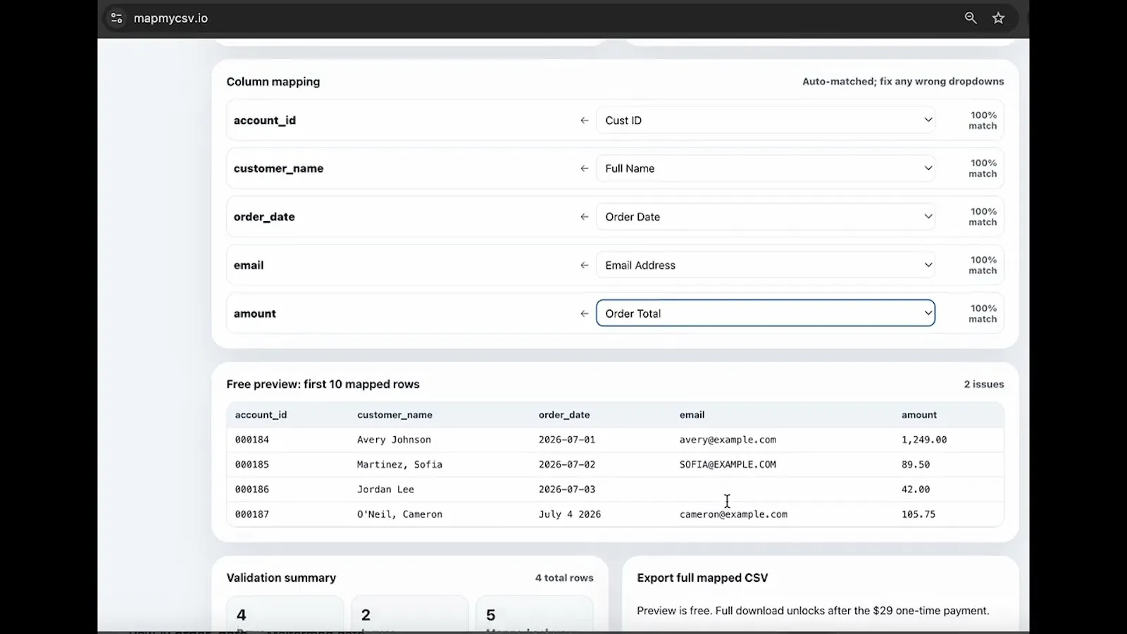 MapMyCSV screenshot 1 (video preview)
