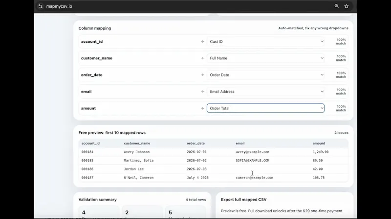MapMyCSV screenshot 1 (video preview)