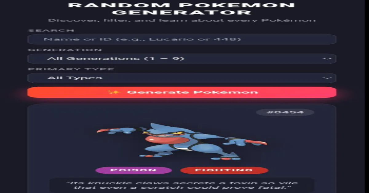 Random Pokemon Generator gallery image
