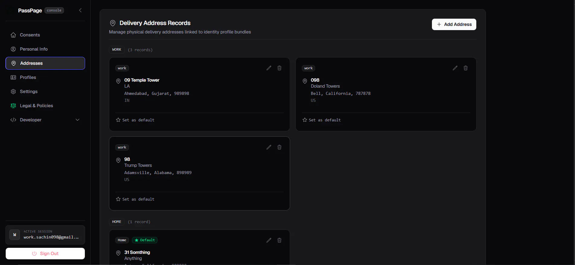 Passpage screenshot