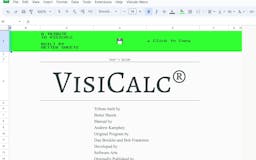VisiCalc 2023 by Better Sheets media 3