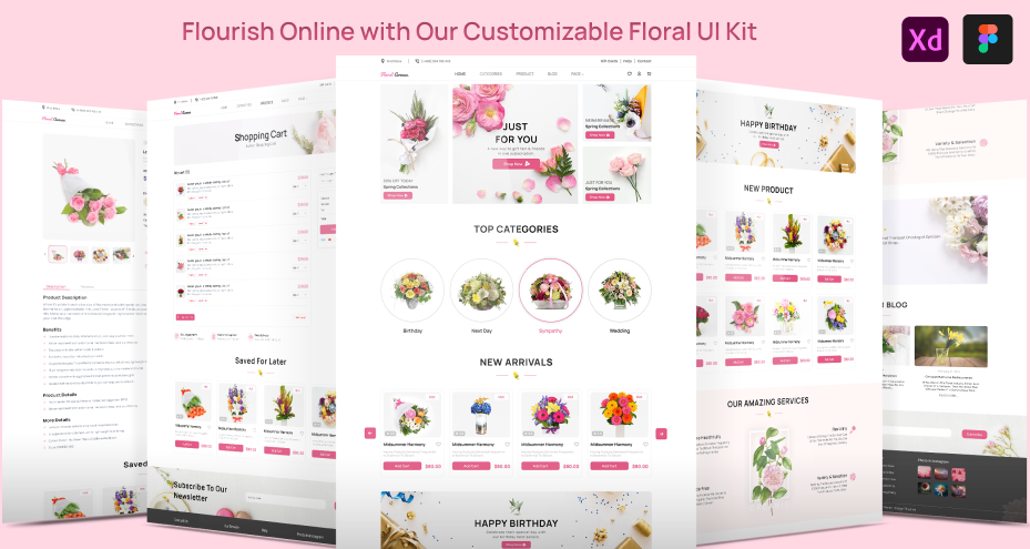 Kit de interfaz de usuario de Floral Avenue media 3