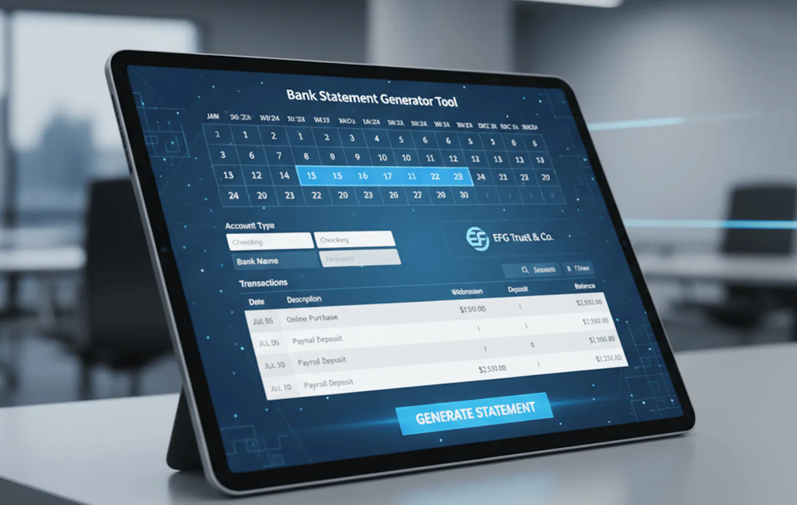 Services of bankstatementgenerators.net screenshot 1