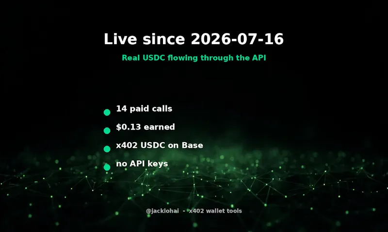 x402 wallet API: 9 Base endpoints, USDC screenshot 3