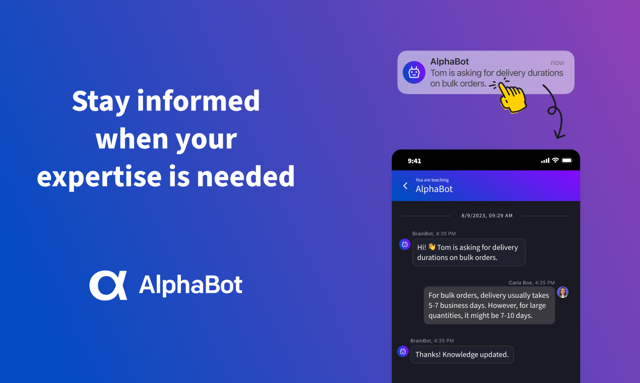 alphabot - The first AI bot syncing with human expertise in real time