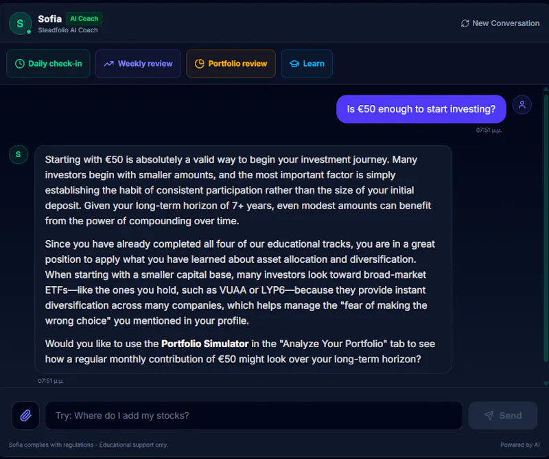 Steadfolio screenshot 2