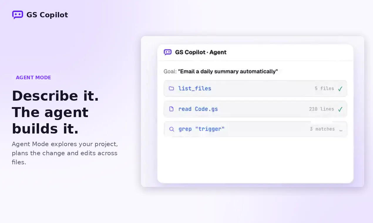 Google Apps Script Copilot gallery image