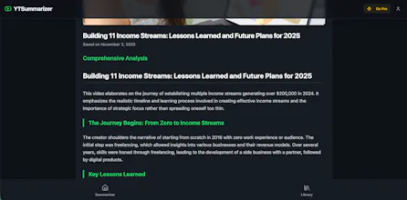 YTsummarizer 2.0 gallery image