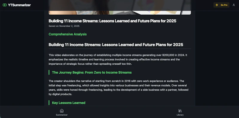 YTsummarizer 2.0  screenshot 3