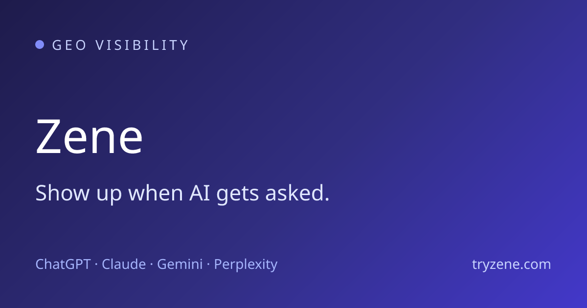 Zene - GEO Visibility gallery image