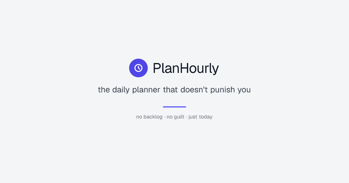 PlanHourly 제품 배너