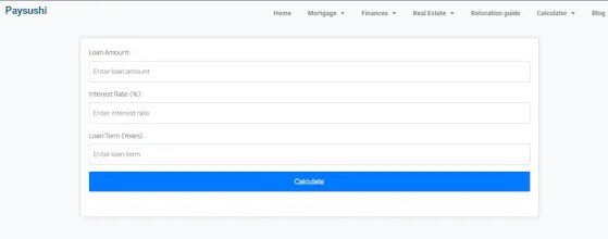 Paysushi Mortgage Calculator gallery image