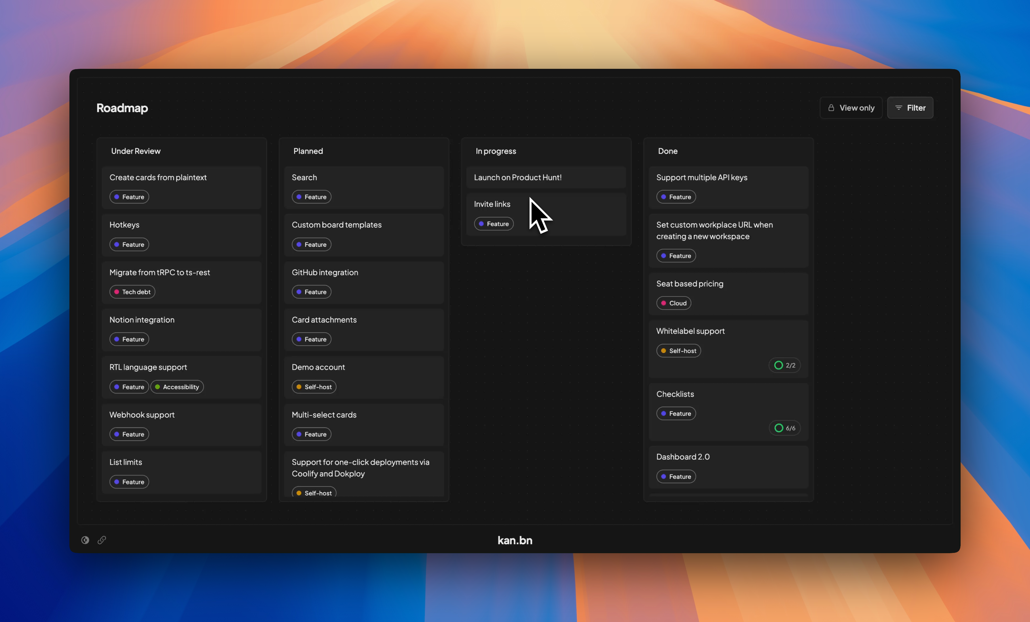 Kan.bn - Takımlar ve yapımcılar için Trello'ya açık kaynak alternatifi medya 9