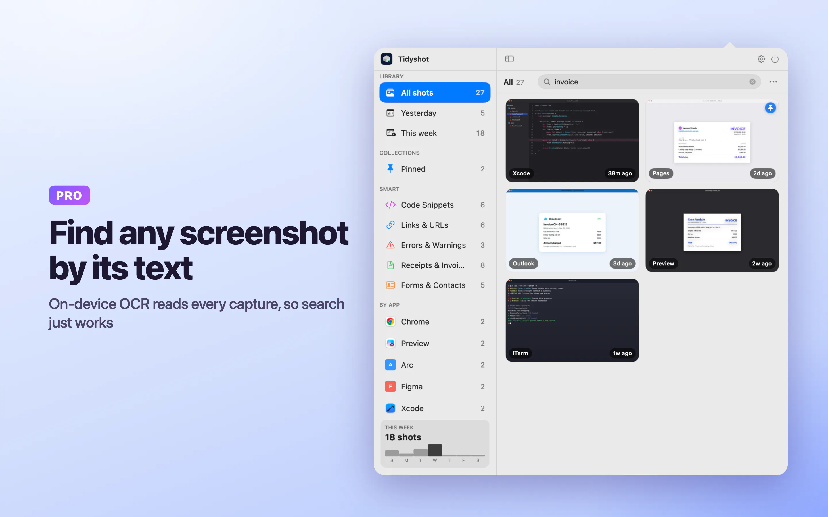 Tidyshot: Screenshot Organizer (MacOS) gallery image