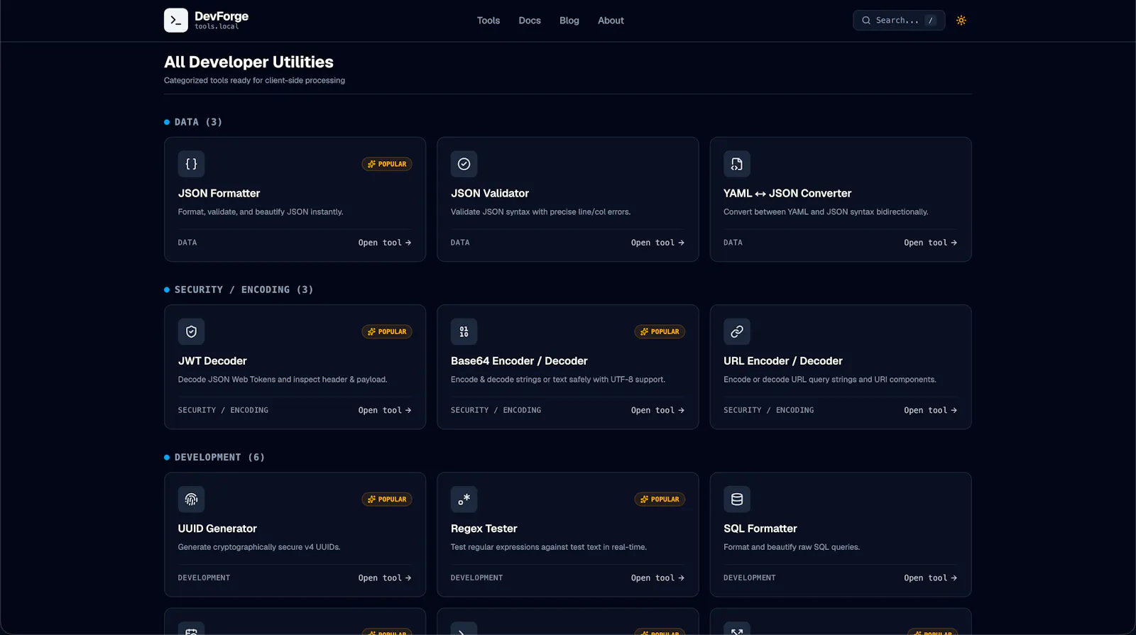 DevForge screenshot 2