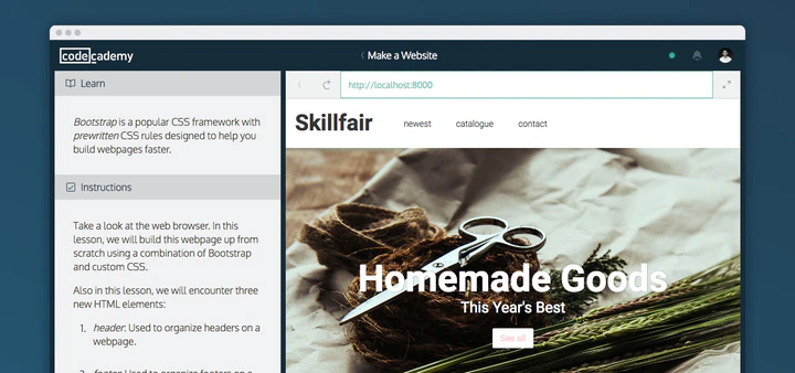 Make a Website with Codecademy