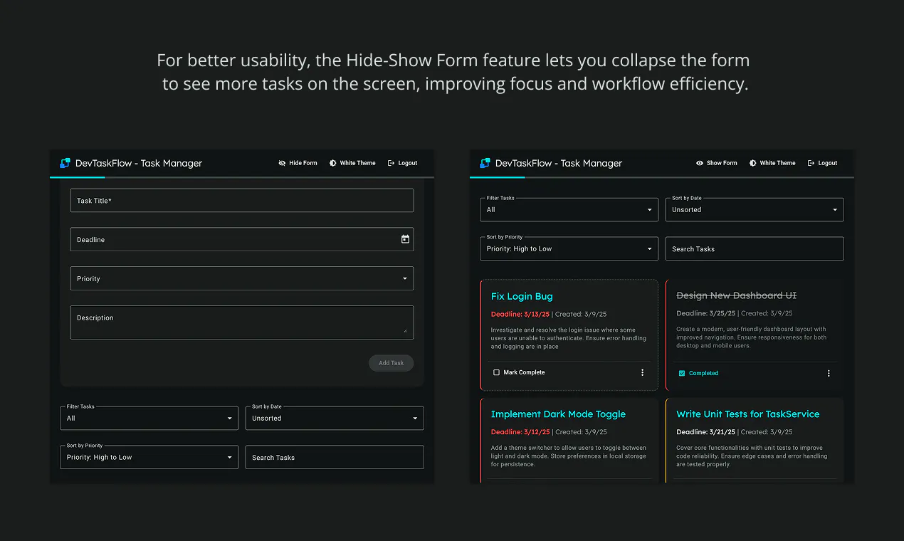 DevTaskFlow gallery image