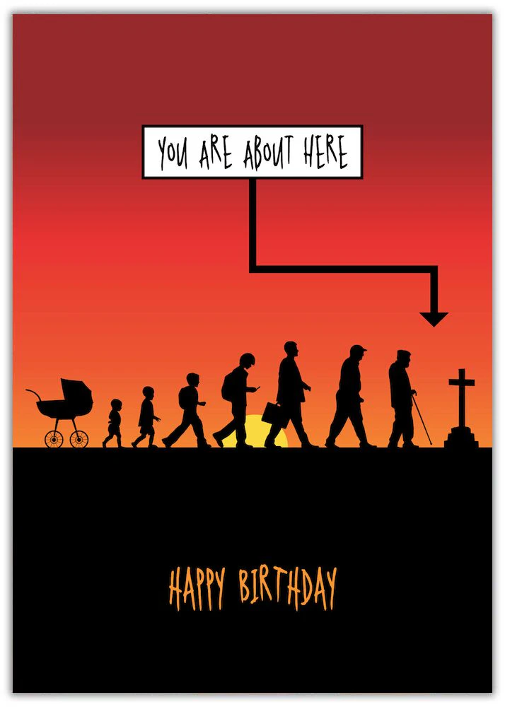 About Here Birthday Card