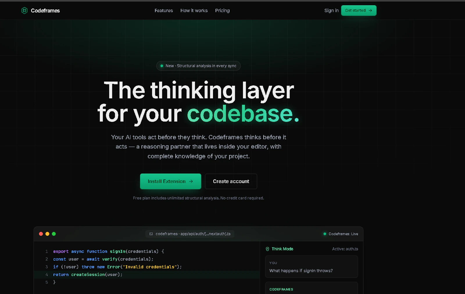 Codeframes screenshot 2