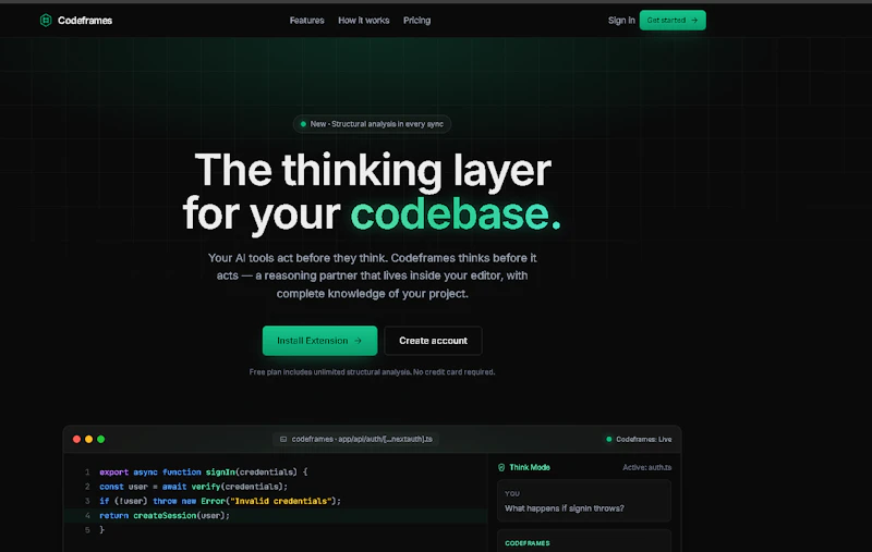 Codeframes screenshot 2
