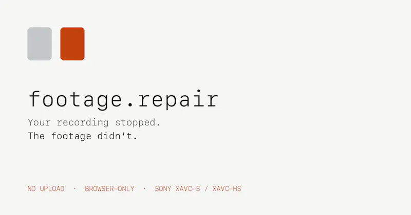 footage.repair screenshot 1