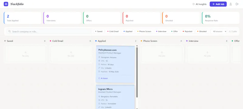 Trackfolio screenshot 3