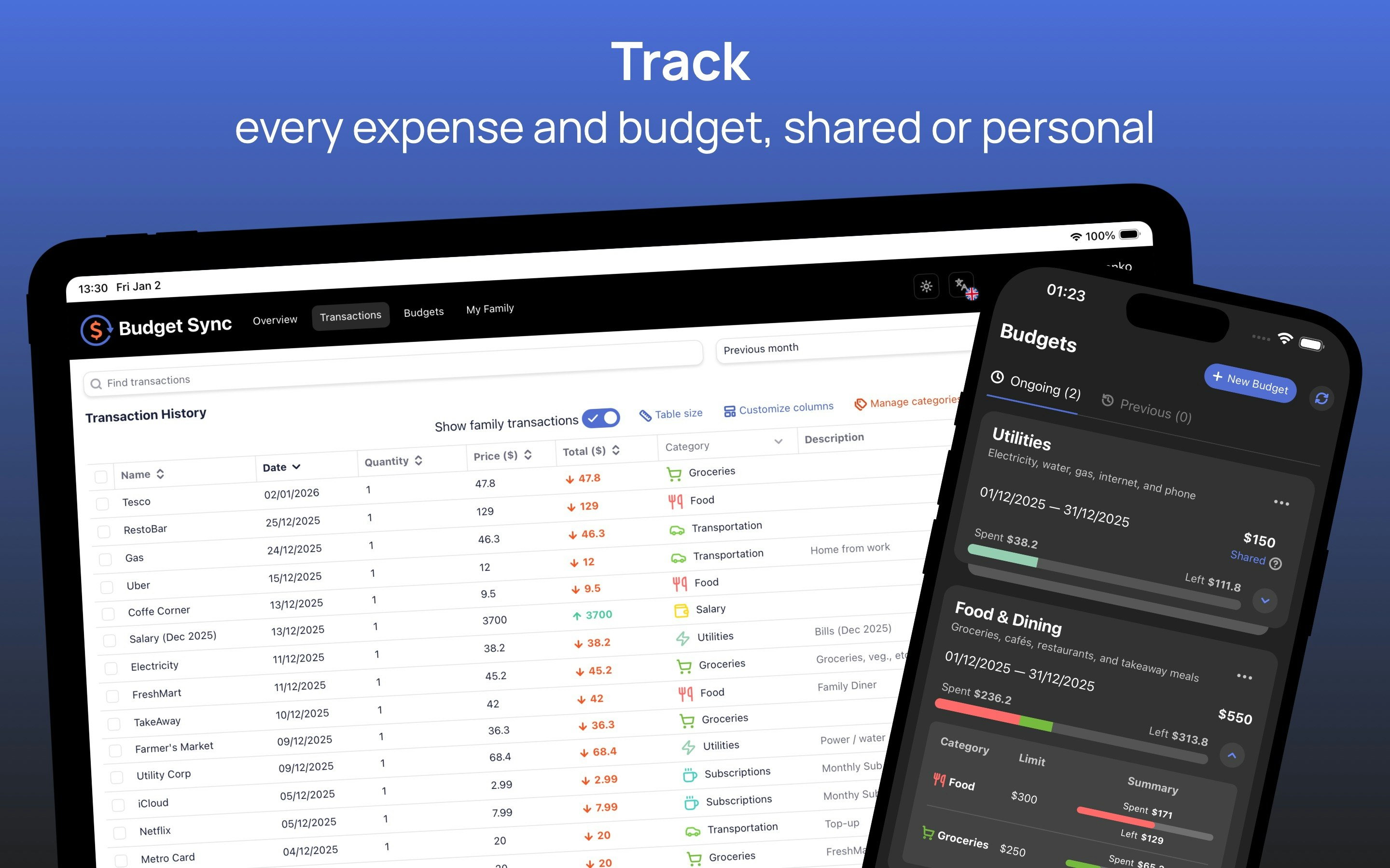 Budget Sync - Screenshot 2 showing product features and functionality