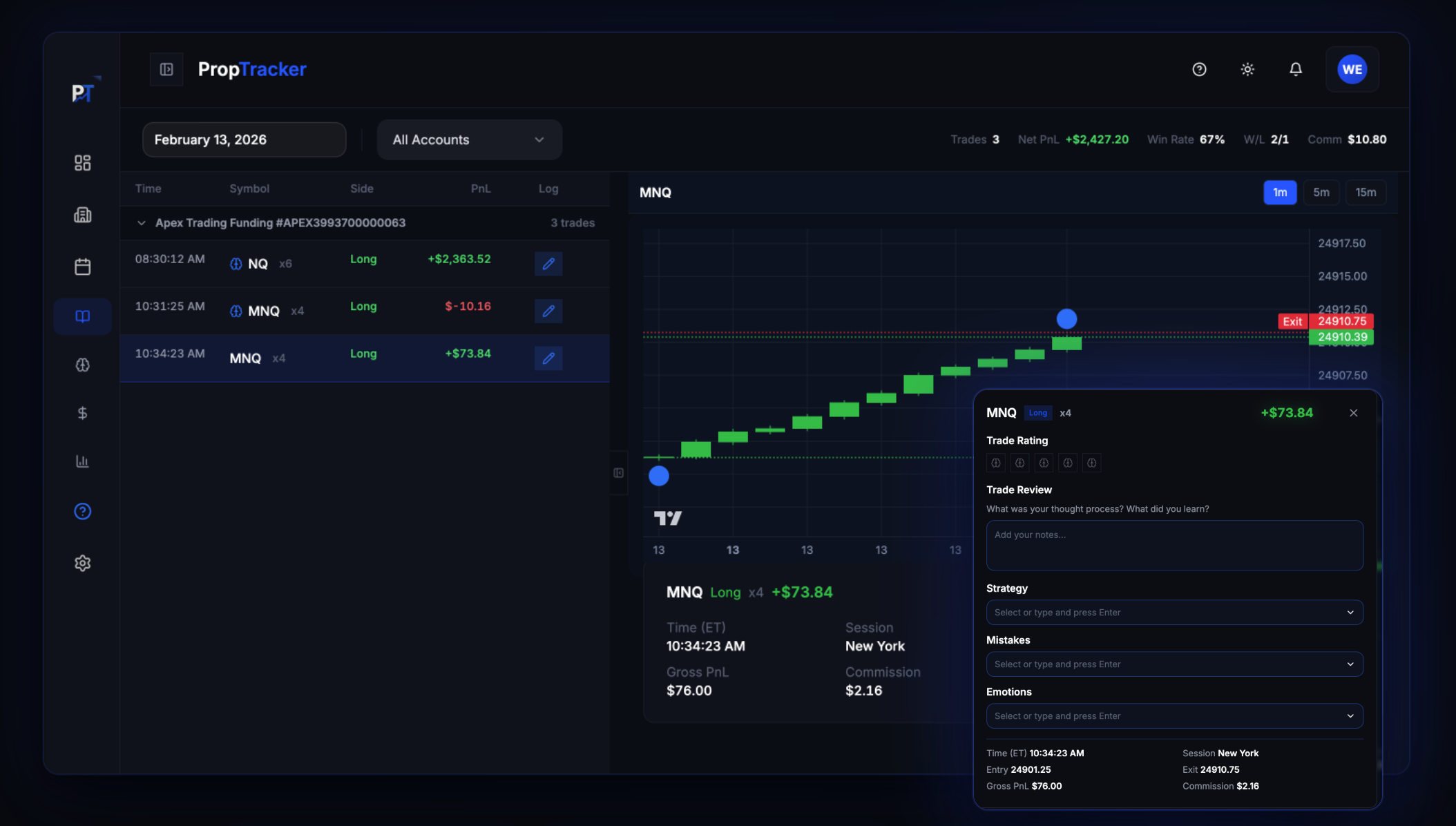 PropTracker - Screenshot 4 showing product features and functionality