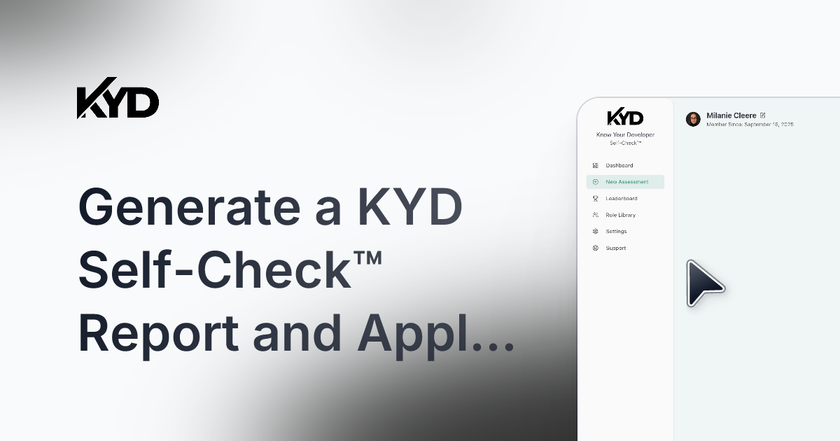 Know Your Developer (KYD) Self-Check gallery image