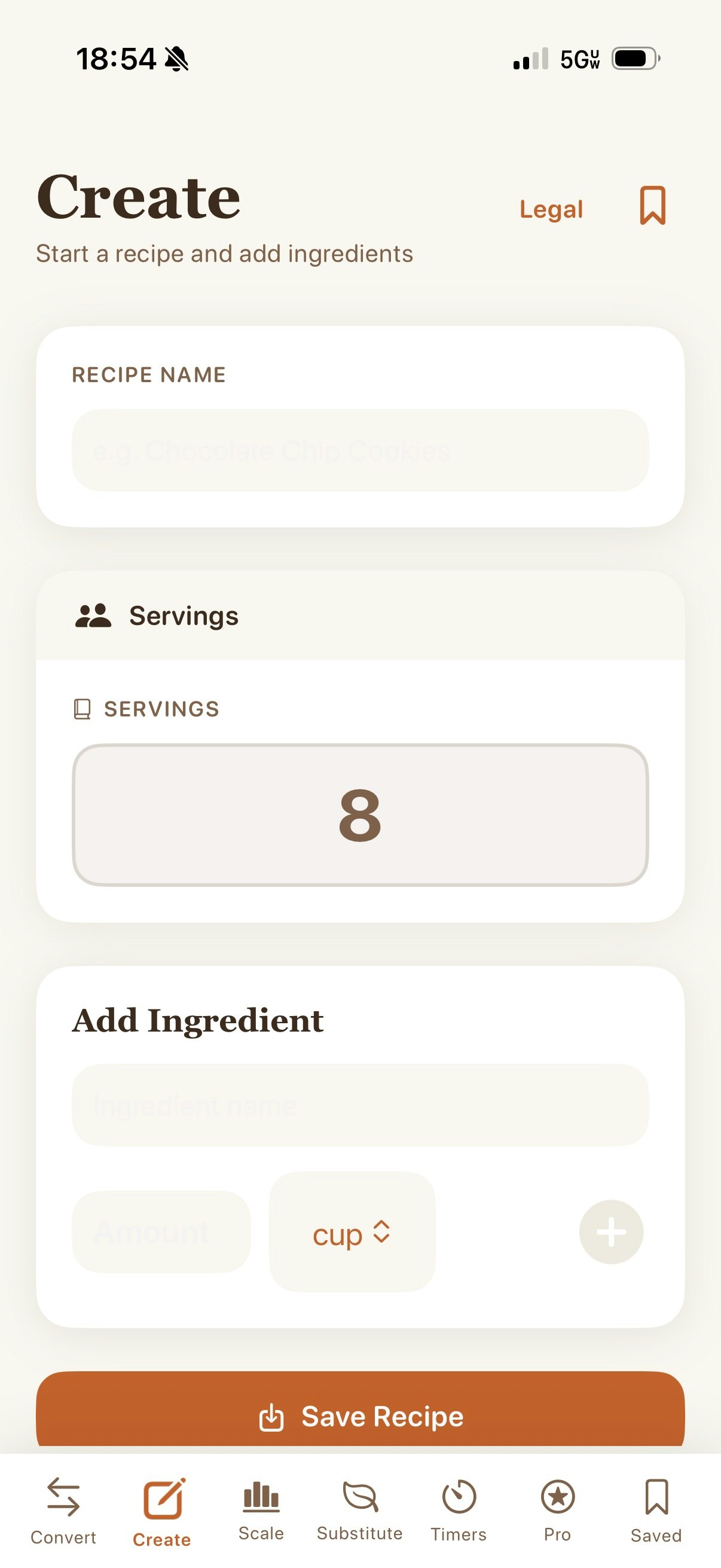 Tare: Ingredient Converter gallery image