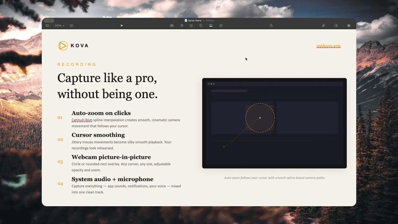 Kova screenshot 1 (video preview)