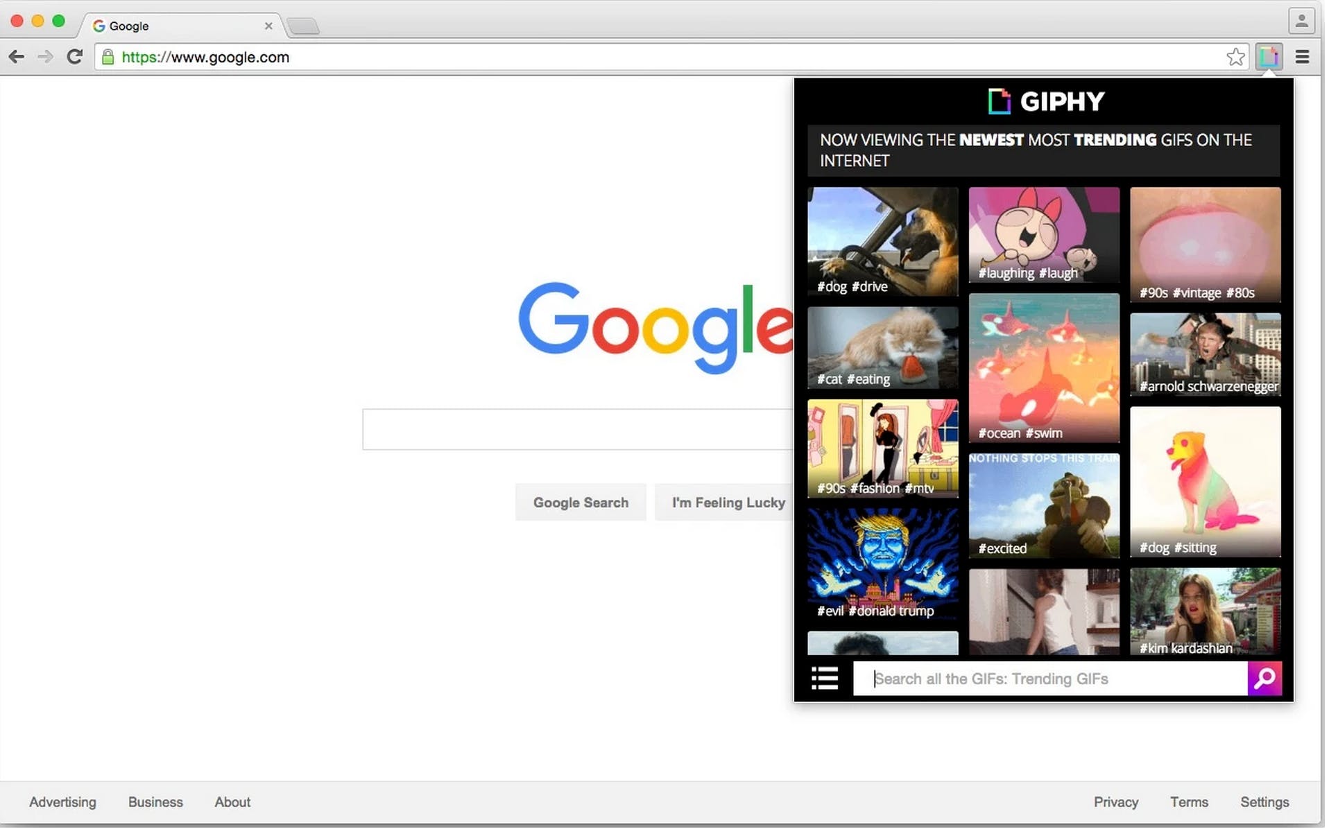 Giphy Chrome Extension media 1