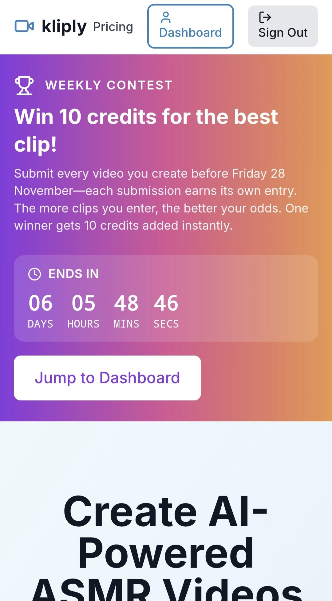 kliply.xyz - Main product screenshot demonstrating key features and user interface