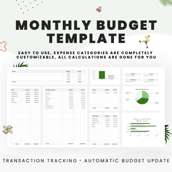 Google Sheets Monthly Budget Template