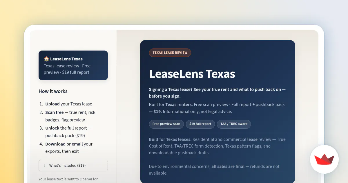 LeaseLens Texas gallery image