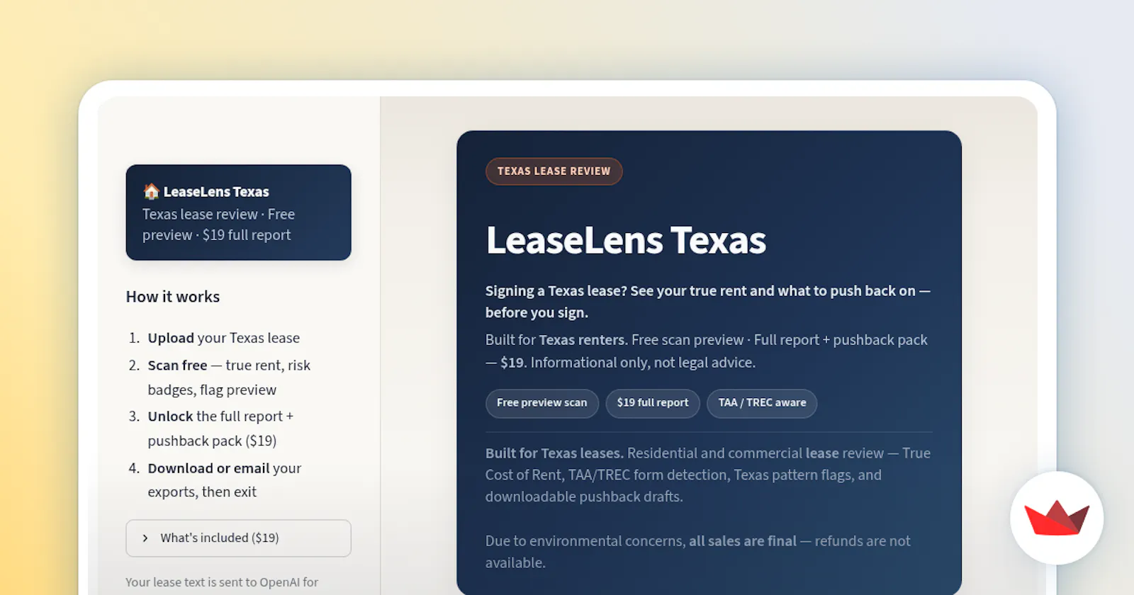 LeaseLens Texas screenshot 1