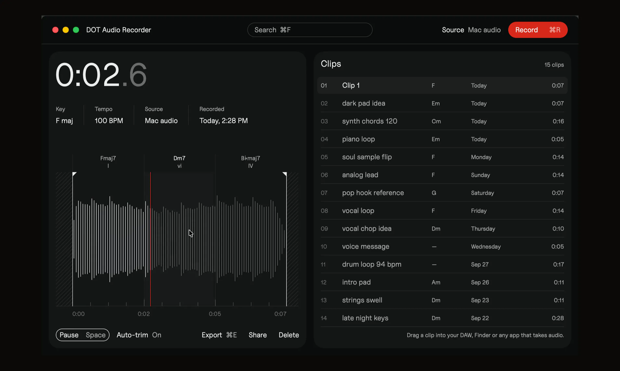DOT Audio Recorder gallery image