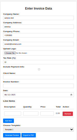 Offline Invoice Maker